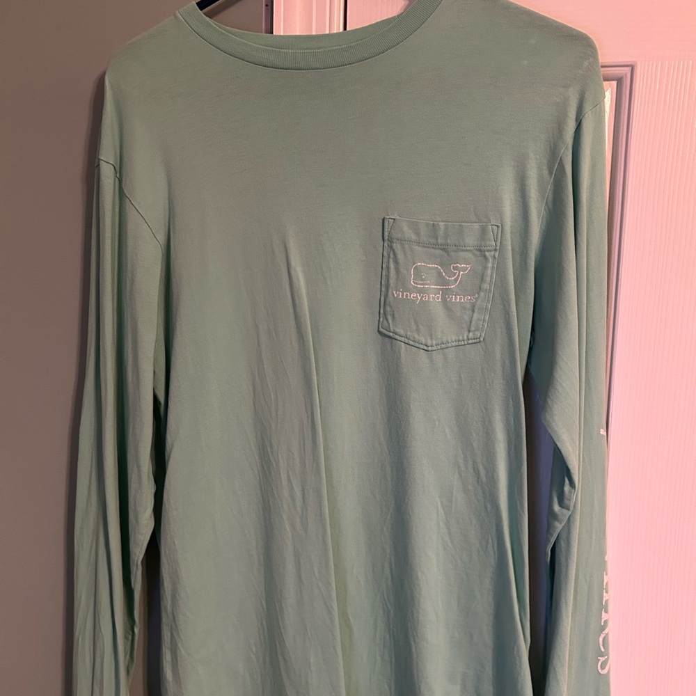 Vineyard Vines Men's Mint Long Sleeve Tee